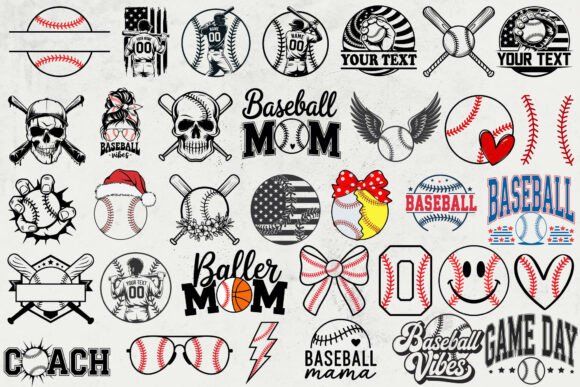 Baseball Svg Bundle for Sports-Themed Embroidery