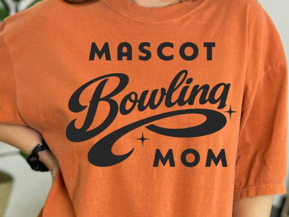 Bowling Mom Team Svg Template for Embroidery