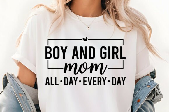 Boy and Girl Mom All Day SVG: A Versatile Design