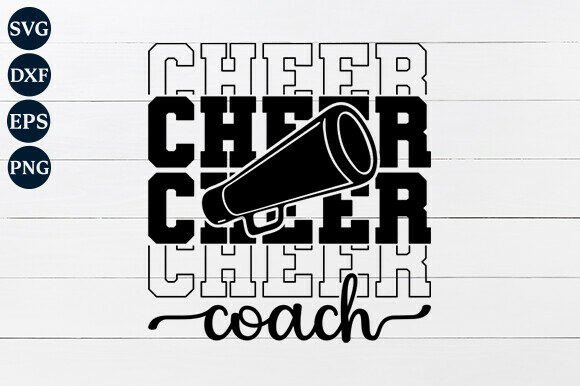 Cheer Coach SVG PNG: A Versatile Design for Embroidery