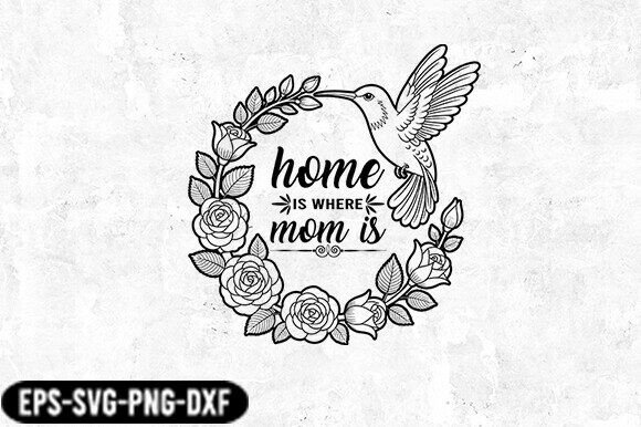 Home Mom Floral Hummingbird SVG: A Versatile Embroidery Design