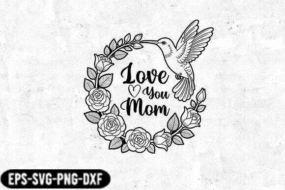 Love You Mom Floral Wreath SVG: A Designer's Review