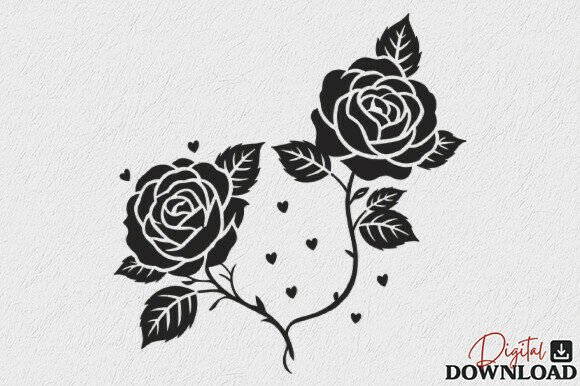 Rose Silhouette SVG: A Versatile Design for Moms